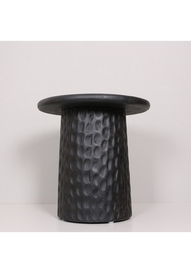 Okımı Siyah Mungur Sehpa 45x45x30 Cm Siyah