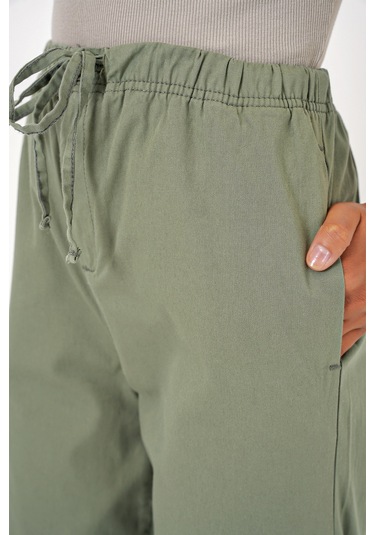 Bigdart 6690 Kadın Bol Paça Yüksek Bel Pantolon - Çağla