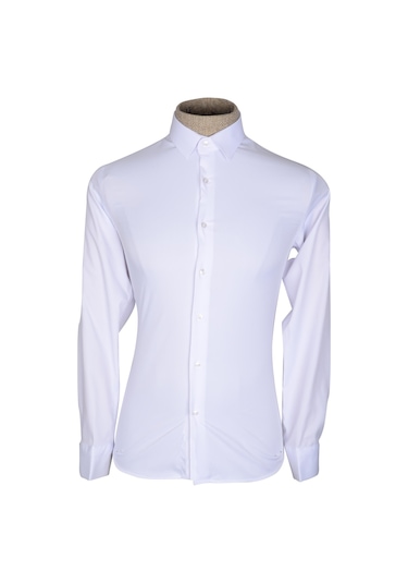 Cengiz İnler Kol Manşetli Erkek Slimfit Gömlek 001