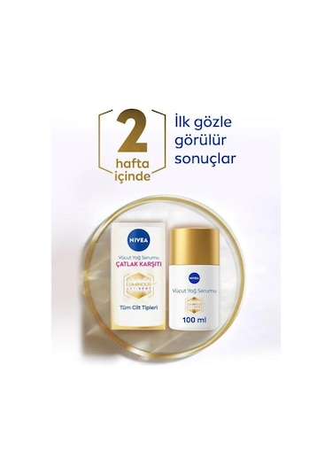 Nivea Luminous630 Çatlak Karşıtı Cilt Tonu Eşitleyici 48 Saat Nemlendirici Vücut Yağ Serumu 100 ML
