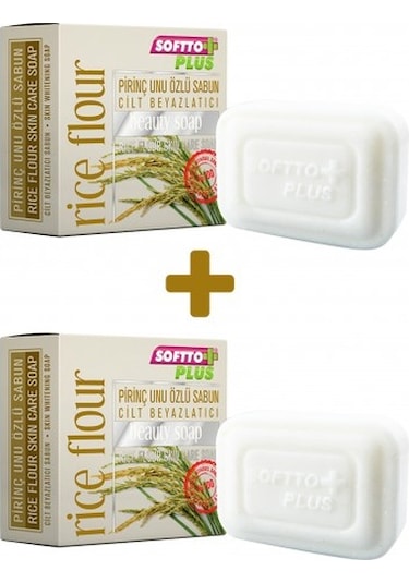 Softto Plus Pirinç Özlü Leke Önleyici Sabun 100 G x 2