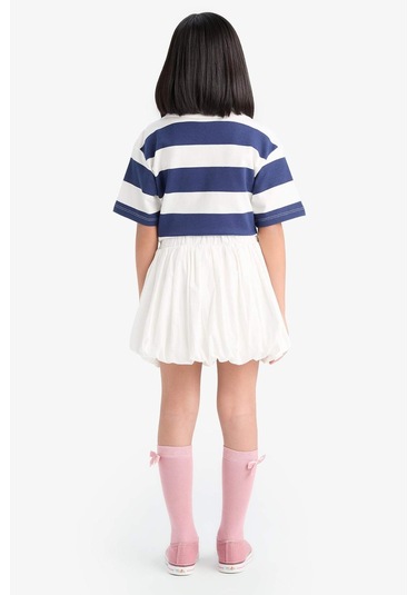 DeFacto Kız Çocuk Poplin Etek E2273A825SMWT34 Beyaz