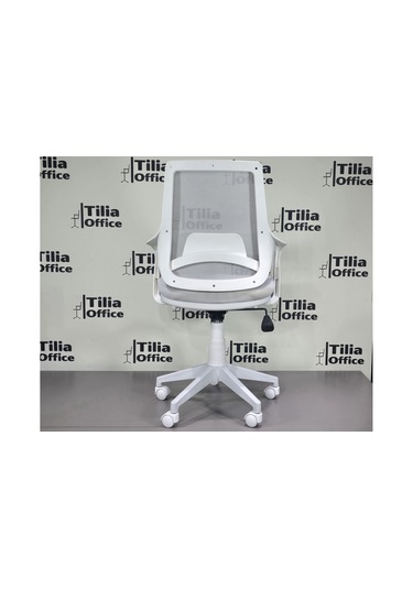 Port Çalışma Koltuğu Açık Gri Beyaz Ayak