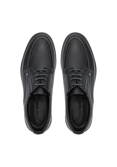 Tamer Tanca Erkek Hakiki Deri Siyah Floter Casual Ayakkabı 374 Tnc-04 Erk Ayk Sk24-25 Sıyah Fltr SİYAH FLOTER DERİ Siyah