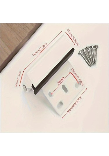 Willowhaven Taşınabilir Delme İşlemi Gerektirmeyen Alüminyum Hırsızlık Önleyici Kapı Kilidi Aksesuarlı Siyah