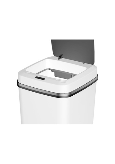 Qfdr Fotoselli Çöp Tenekesi Akıllı Indüksiyon Çöp Kutusu Yerden Beyaz