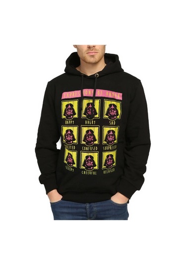 Bant Giyim - Star Wars Darth Vader Siyah Kapüşonlu Sweatshirt