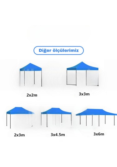 Reyo 3x3 Mavi Hızlı Kurulum Çardak