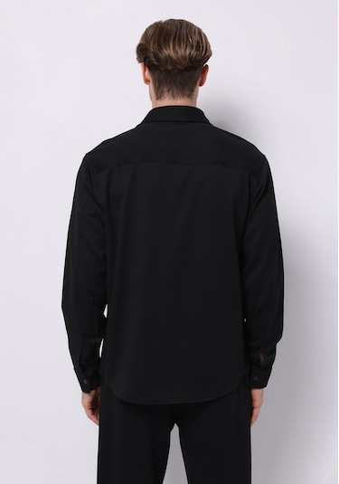 Colins Regular Fit Erkek Siyah Shacket Cl1075640 Q1.v2 Blk Siyah