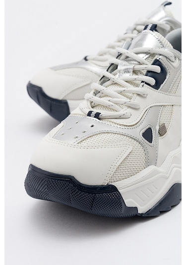 Luvishoes Lecce Beyaz-laci Kadın Spor Ayakkabı Beyaz - Lacivert