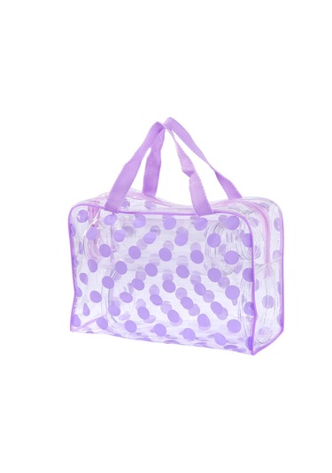 Hangfox Seyahat İçin Şeffaf Pvc Su Geçirmez, Toz Koruyucu Kozmetik Ve Tuvalet Malzemeleri Taşıma Çantası Pembe