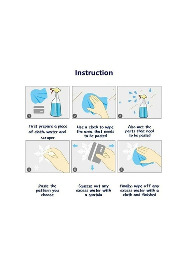 Pazly 5 Yaprak Noel Dekorasyon Çıkartması Cam Pencere Mavi Elk Statik Süsler 20x30cm 5pcs-05