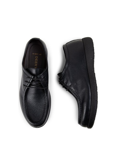 Deery Hakiki Deri Koyu Lacivert Erkek Günlük Ayakkabı - 01971mlcvc01 Lacivert