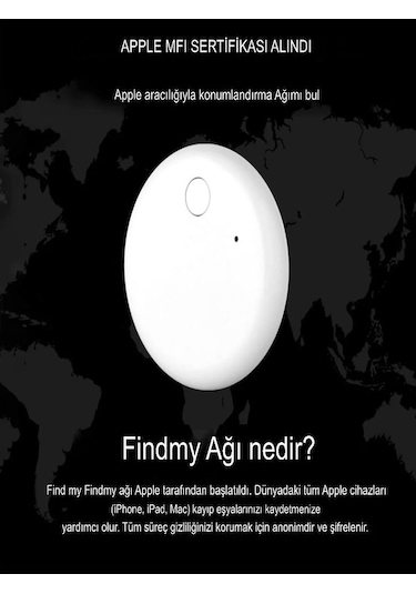 Mfi İphone İpad Mac Find My Uyumlu Sertifika Akıllı Takip Cihazı
