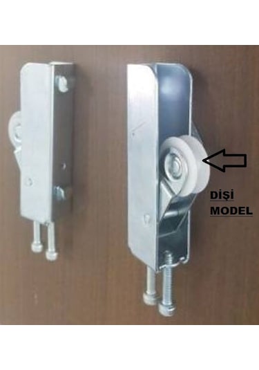 Sürgülü Ray Dolap Aleminyum Kapak Teker 1Takım [Dişi]