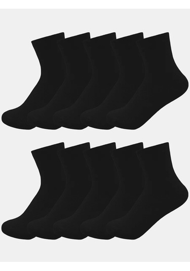 Novomoskovskij Trikotaz Çocuk Ve Genç Erkekler İçin Çorap Seti 10 Çift 178804033 Siyah