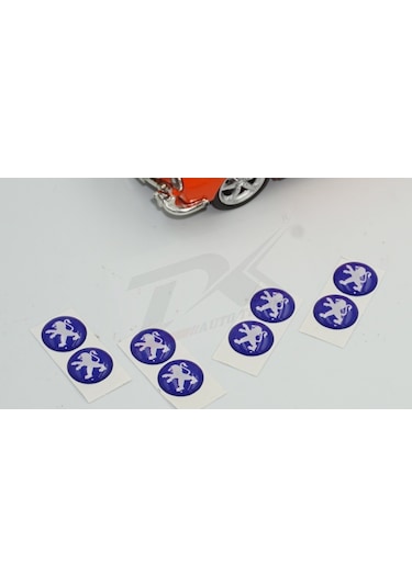 Peugeot Logo Jant Torpido Direksiyon 12Mm Damla Sticker Logo Seti