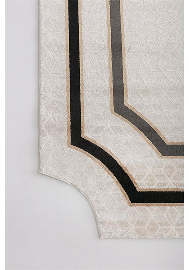 Bahariye Halı Deep 116x190 6089 Bej Siyah