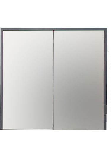 Dicle Aynalı Üst Dolap Antrasit 80X75X15 Cm Antrasit