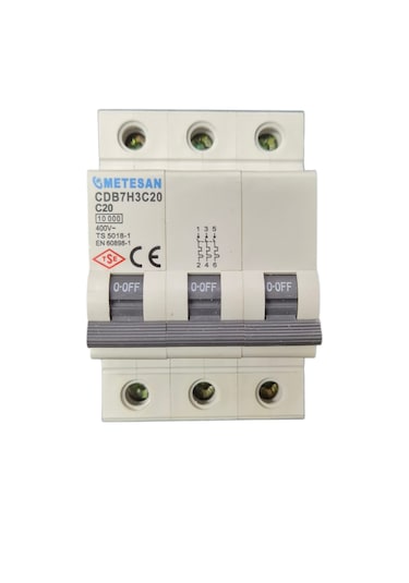 Metesan 3x20a C Tipi W Otomat Sigorta