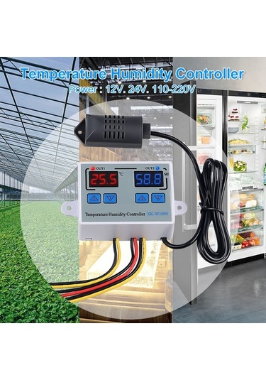 Pazly Reedark Akıllı Dijital Nem Sıcaklık Kontrol Cihazı - 12v Dc, Seralar Kuluçka İçin