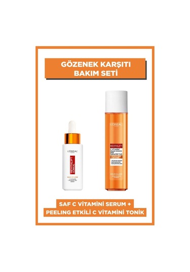 Revitalift C Vitamini Gözenek Görünümü Karşıtı Peeling Etkili Tonik & C Vitamini Aydınlatıcı Serum pktpeeltonikcvitserum-10604