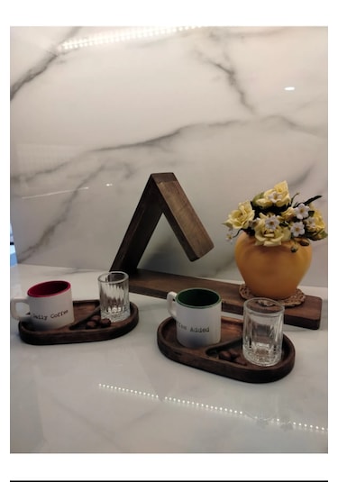 4 Lü Ahşap Md Daily Fincan Seti 2 Kişilik 95ml