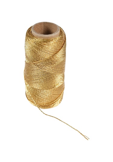 Altın Renkli Dekoratif İp - 100 M, Hediye Paketleme, Süsleme Ve El İşi Malzemesi, Dıy İpi