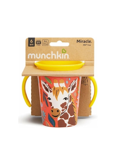 Munchkin Mucize 360° Wildlove Alıştırma Bardağı 6 Ay+ 177 ML Zür Çok Renkli