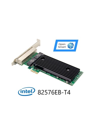 Open Smart 4 Port Intel 82576EB-T4 1GbE Ethernet Kart - OPS7229NT