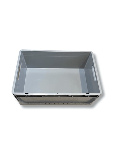 Alpbx 1.kalite Gri Plastik Kasa 60x40x22 Cm - Kutu 44 Litre Gri