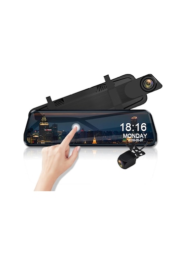 Novatek 10 Inç 2.5D Kıvrımlı Dokunmatik Ekran Aynalı Araç Kamera