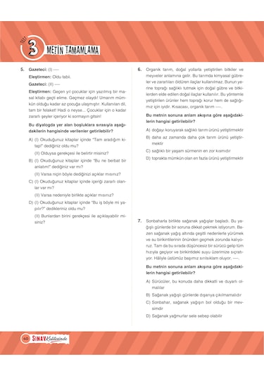 Sınav Yayınları 5. Sınıf Paragraf Soru Bankası