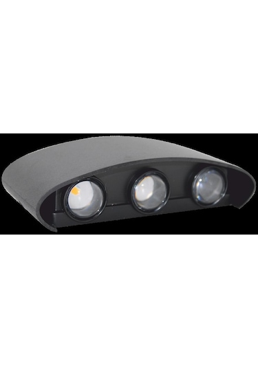 6w Led Duvar Aydınlatma, Günışığı, Siyah Kasa Hs 5850 Siyah
