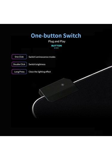 Geeksen Rgb Aydınlatmalı Kaymaz Oyuncu Mouse Pad, 14 Işık Modu, Usb Bağlantılı, 35x25cm