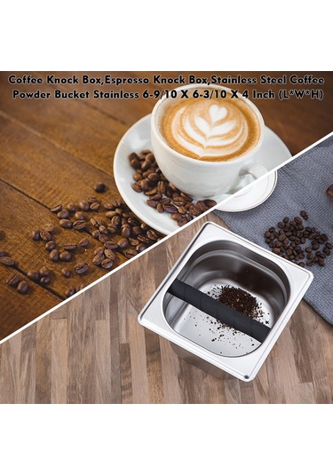 Jeemson Küçük Boy Paslanmaz Çelik Kahve Telvesi, Kahve Artıkları İçin Vurma Kutusuna Uygun, Fonksiyonel Depolama Kabı Diğer