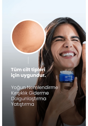 Cosmogenesis Labs Gece Kremi %2 Hyaluronik Asit 50ml - Yaşlanma Karşıtı Yoğun Nemlendirici Dolgunlaştırıcı Vegan