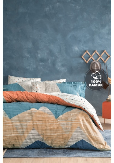 Yataş Bedding Aden Ranforce Tek Kişilik Nevresim Seti - Lacivert