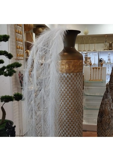 T.concept Uzun Dekoratif Yapay Tüy Beyaz 125 Cm