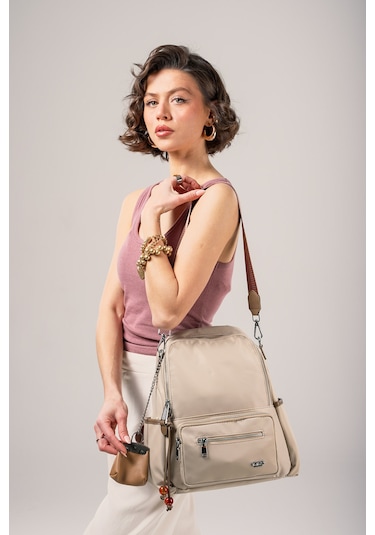Ççs Kadın Sırt Çantası Ccs18026 Bej Bej
