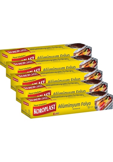 Koroplast Alüminyum Folyo 15 Mt X 5 Paket