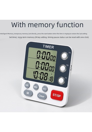 Teltree Ys-318 Üç Kanal Zamanlayıcı: Mutfak, Endüstri Ve Öğrencilere Uygun, Sessiz Mod, Kesilebilir Fonksiyonlu Hatırlatıcı