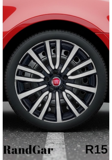 Fiat Egea Urban 15 İnç Jant Kapağı 4 Adet Siyah Gri C118 Rand