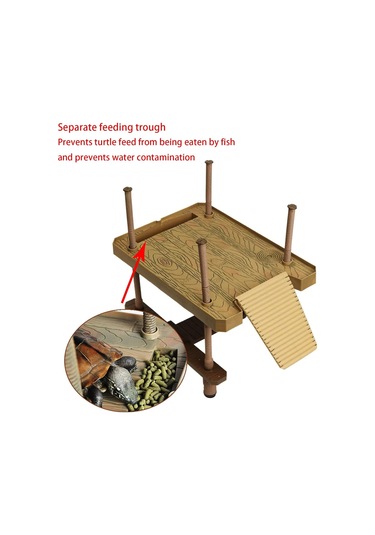 Su Kaplumbağaları İçin Büyük Kaplumbağa Basma Platformu, Kaplumbağa Severler İçin Kaplumbağa Platformu, Boyut: L