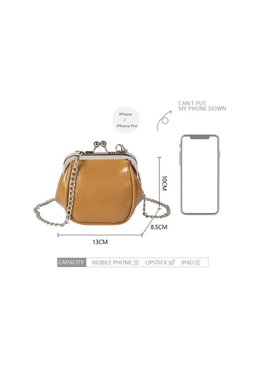 Zincir Askılı Vintage Esintili El Çantası, Gece Çantası, Deri Saplı Çapraz Çanta, Kadın 22x12x8 Cm, 1 Adet B Diğer