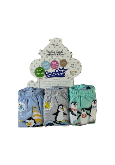 3'lü Alıştırma Külodu 3'lü Maceracı Penguenler