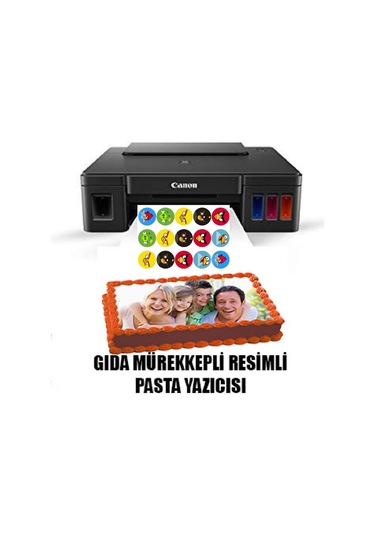 Canon Tanklı Yazıcı 4X100 ML Resimli Pasta Gıda Mürekkebi