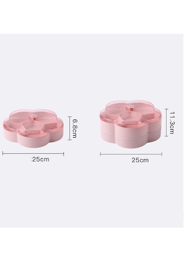 Tongxida Tek Katmanlı Çiçek Şeklinde Şeffaf Düğün Şekeri Kutusu Kırmızı Diğer