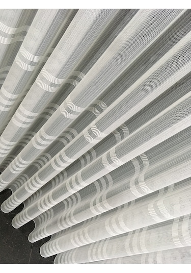 Perdefony Eteği Bantlı Düz Tül Perde Hafif Simli Ürün