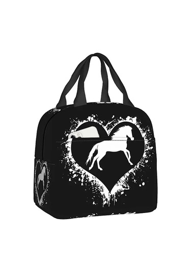 Kadınlar, Erkekler, Atlar, Taşınabilir Binicilik, Hediyelik Termal Soğutucu Çanta, Öğle Yemeği Kutusu, Plaj, Kamp, Seyahat, Bt-5250, Bt-5250, 22x20x13cm - Mutlu --